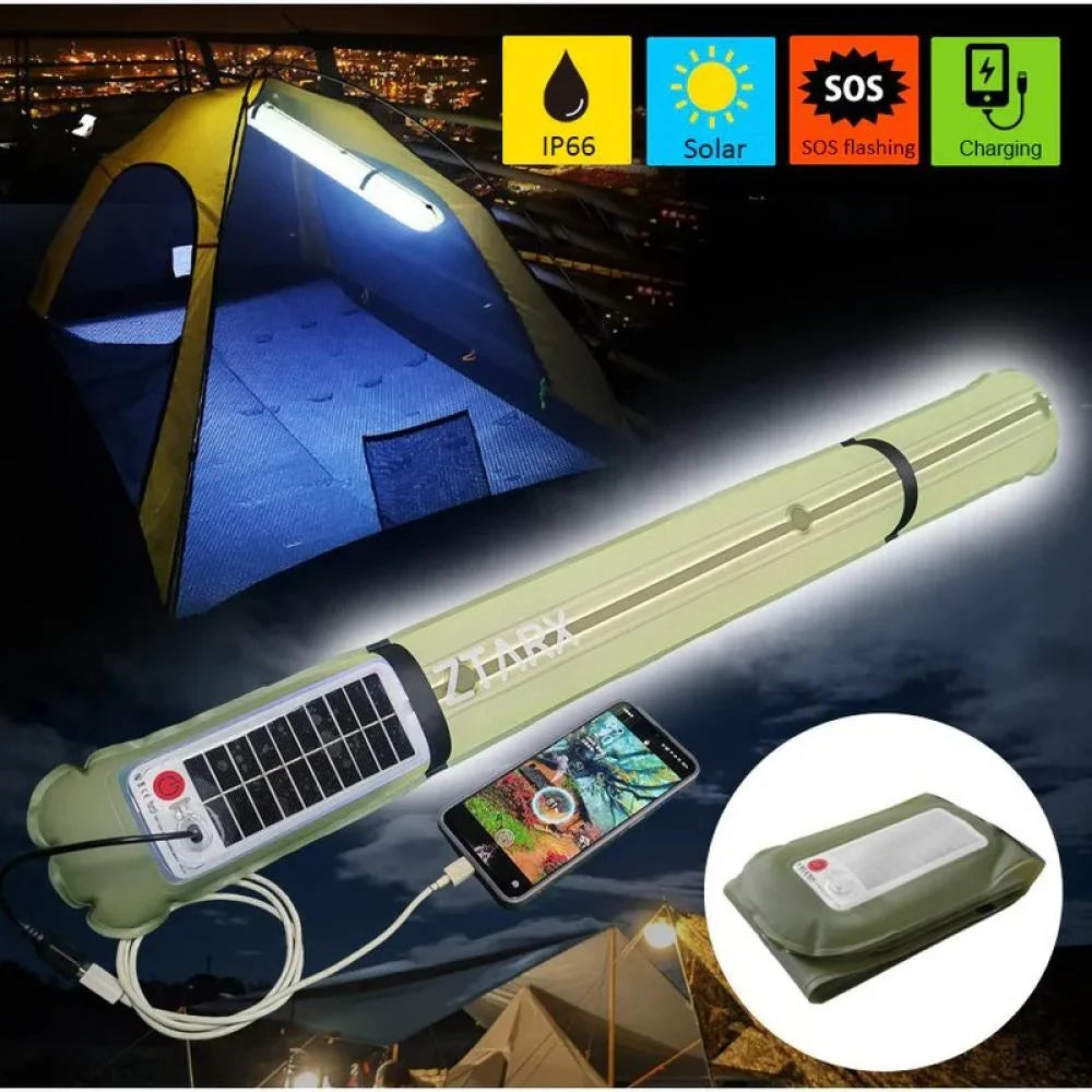 LED lampa za kampovanje sa dva načina punjenja - solar + USB - BESPLATNA POŠTARINA