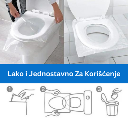 Jednokratne higijenske navlake za WC šolju - Set od 50 komada - BESPLATNA POŠTARINA