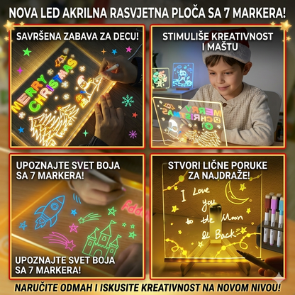 LED akrilna tabla za pisanje i dekoraciju - BESPLATNA POŠTARINA