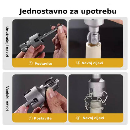 Set za obradu unutrašnjih i spoljašnjih navoja cijevi (2 komada) - BESPLATNA POŠTARINA