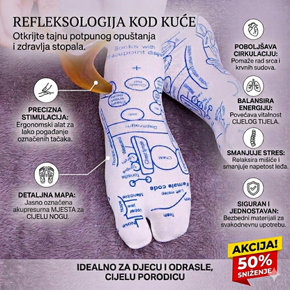 Set za refleksoterapiju stopala – Čarape + masažer - BESPLATNA POŠTARINA