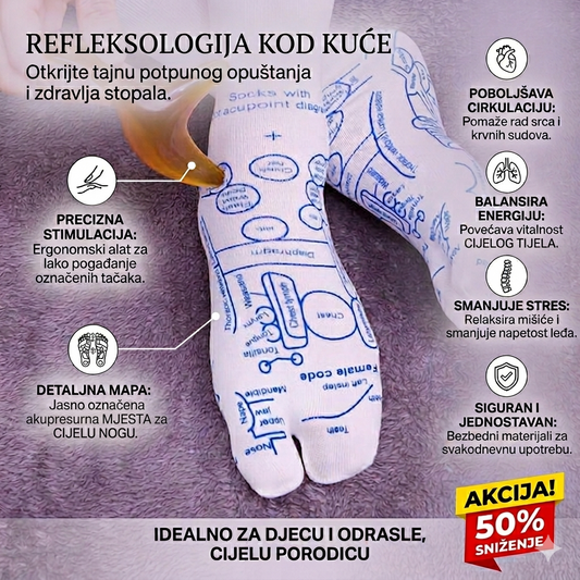 Set za refleksoterapiju stopala – Čarape + masažer - BESPLATNA POŠTARINA