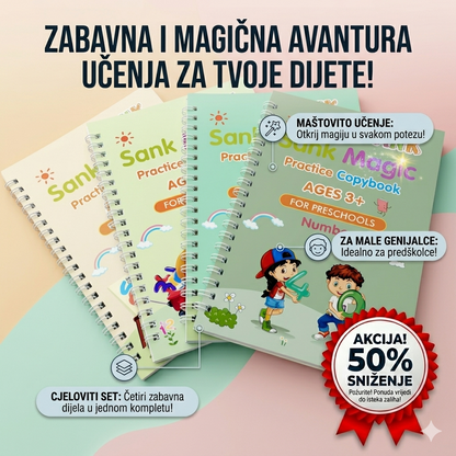 Set od 4 knjige za učenje pisanja za djecu - BESPLATNA POŠTARINA