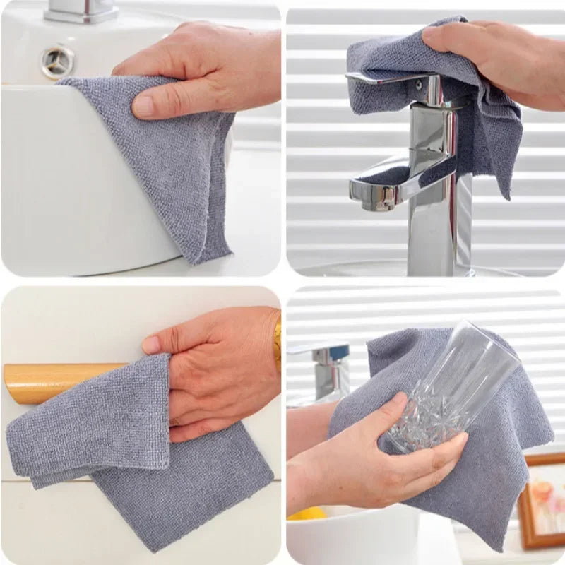 Reusable Washable Towels, Disposable Dish Rag Roll, Microfiber Cloths for Kitchen, Hand Tear Cleaning Wipes Set