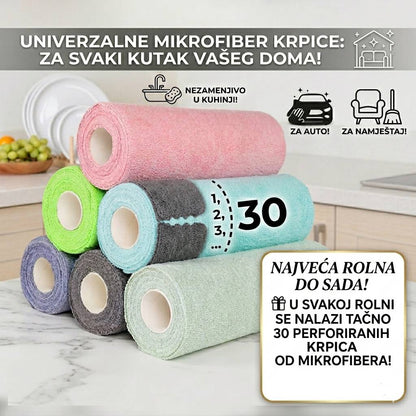 Mikrofiber krpe u rolni (30 kom) – TOP ponuda - BESPLATNA POŠTARINA