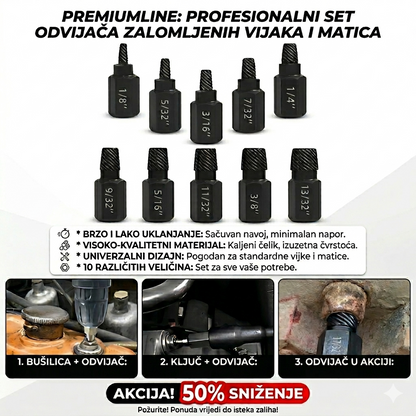 Set karbonskih odvijača za šrafove - 10 kom - BESPLATNA POŠTARINA