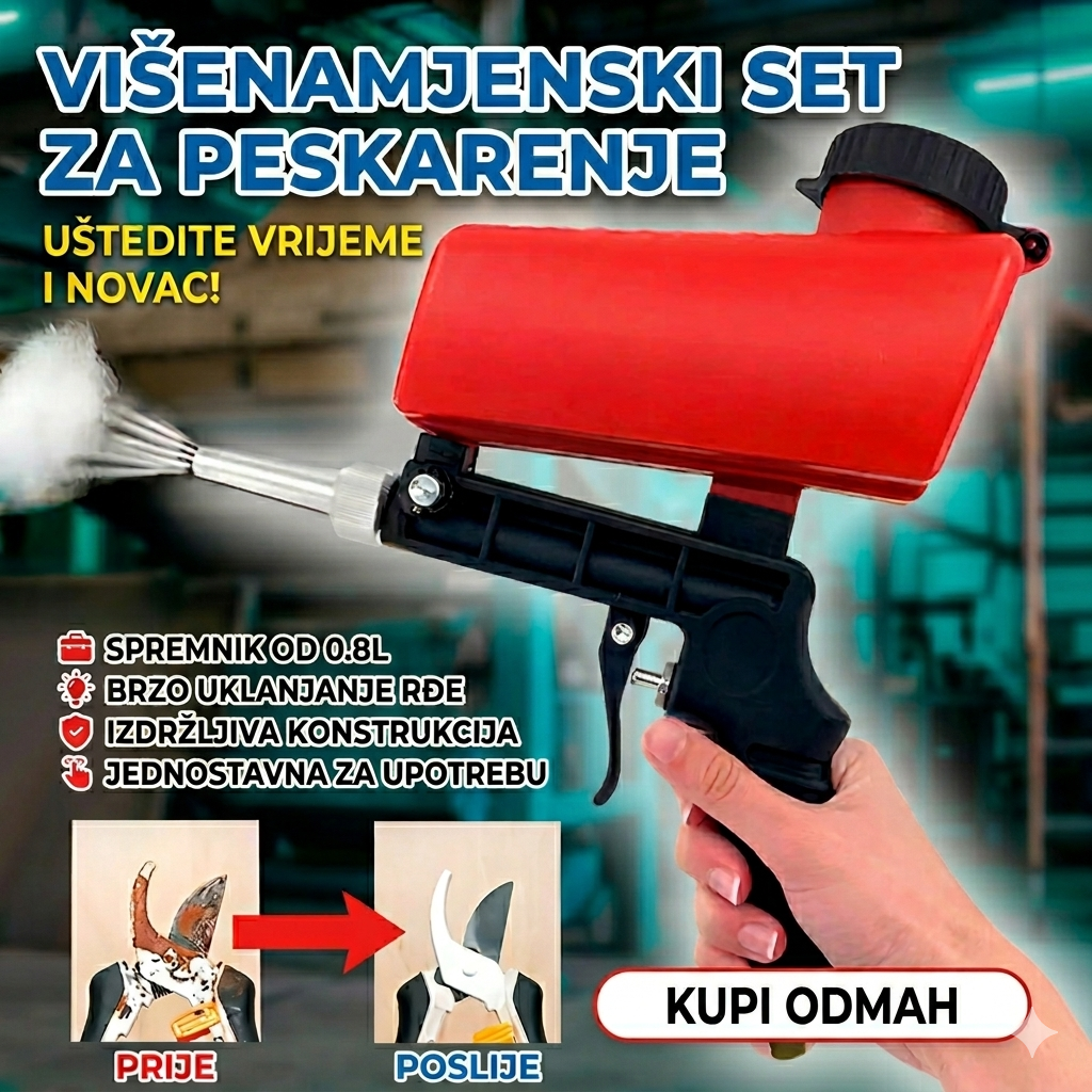 Višenamjenski set za pjeskarenje pod pritiskom - BESPLATNA POŠTARINA