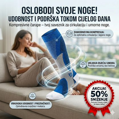 Duboke kompresivne čarape – podrška cirkulaciji i umornim nogama - BESPLATNA POŠTARINA