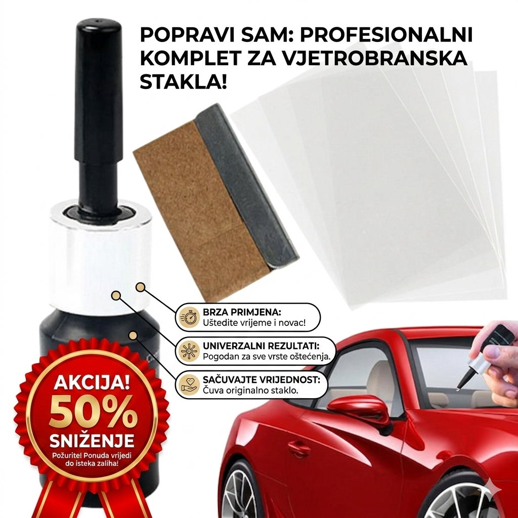 Komplet za popravku vjetrobranskog stakla - BESPLATNA POŠTARINA
