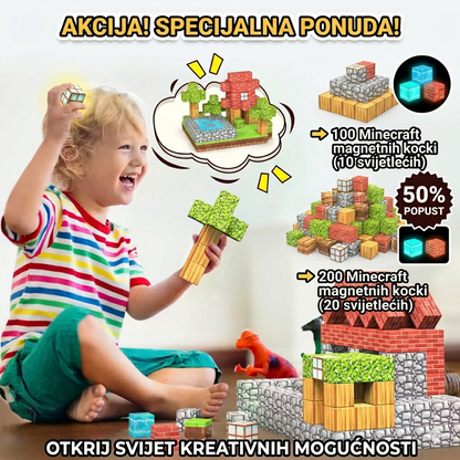 Set svijetlećih Minecraft  magnetnih kocki (10/20 kom) - BESPLATNA POŠTARINA